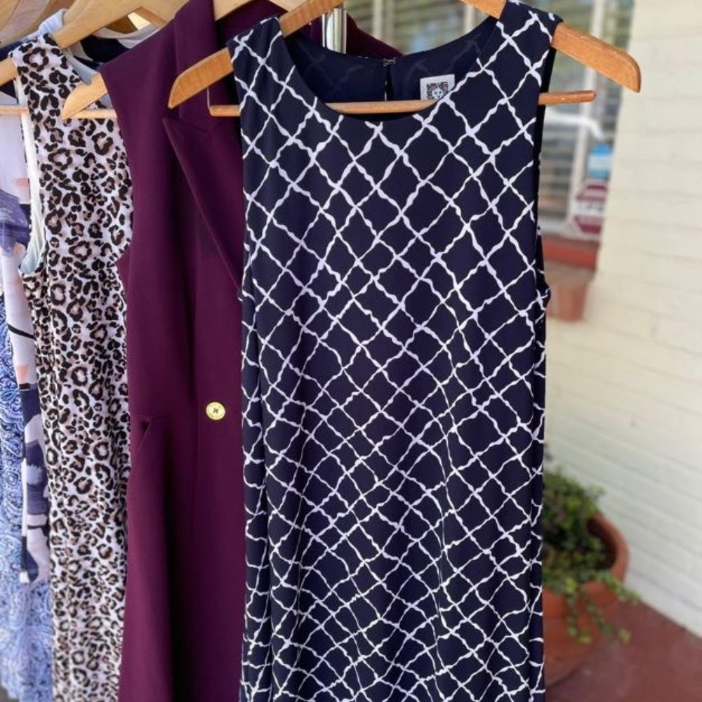 Navy Blue Anne Klein Midi Dress